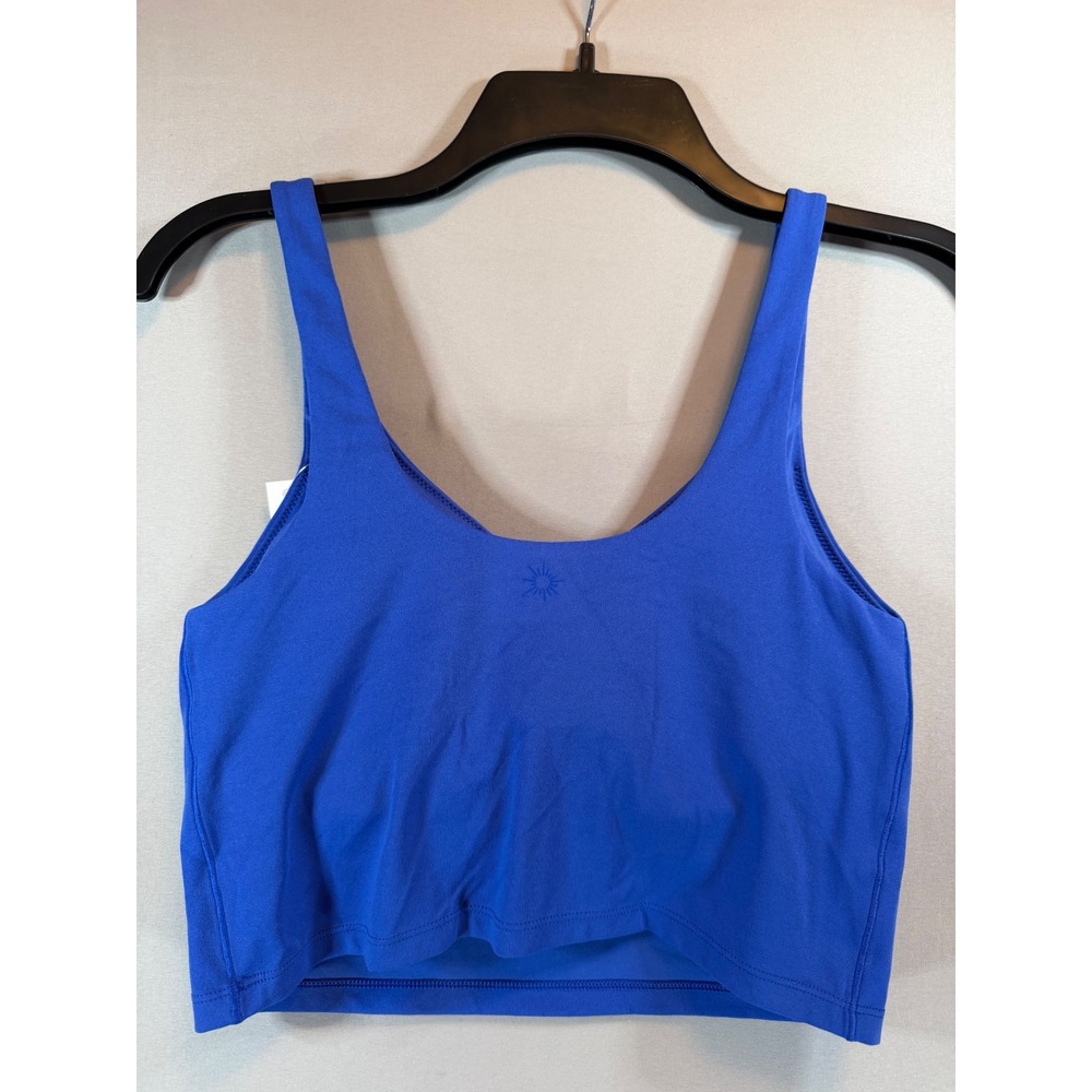 OFFLINE by Aerie Real Me V-Neck Cropped Tank Top Blue Medium NWT - Picture 3 of 5